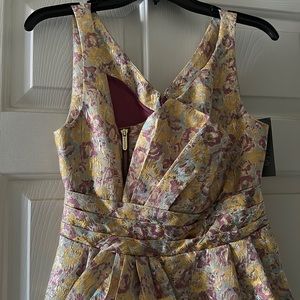 Formal dress size 2 ZacPosen with metallic gold accents